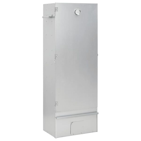 vidaXL horganyzott ac&eacute;l BBQ f&uuml;st&ouml;lőkemence hidegf&uuml;st-gener&aacute;torral