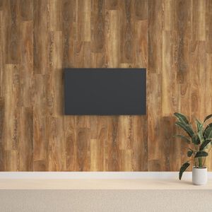vidaXL barna fa megjelen&eacute;sű PVC fali panel 2,06 m&sup2;