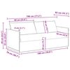 vidaXL Kanap&eacute; 2 pcs Kr&eacute;m 196 x 82 x 85 cm sz&ouml;vet