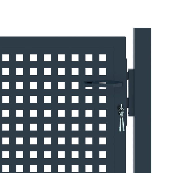 vidaXL antracit sz&iacute;nű ac&eacute;l ker&iacute;t&eacute;skapu 102 x 75 cm