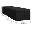 vidaXL 3 részes fekete polyrattan kerti napozóágy szett asztallal