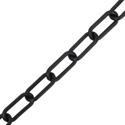 vidaXL fekete műanyag figyelmeztető lánc 30 m Ø6 mm