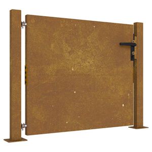 vidaXL Corten ac&eacute;l kerti kapu 100x100 cm
