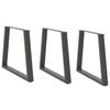 vidaXL 3 db antracitsz&uuml;rke, V-alak&uacute; ac&eacute;l &eacute;tkezőasztall&aacute;b 70 x (72-73,3) cm