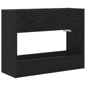 vidaXL Napernyő &Aacute;llv&aacute;ny Fekete t&ouml;lgy 65 x 24 x 50 cm Szerelt Fa