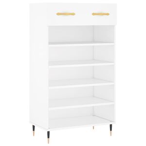 vidaXL feh&eacute;r szerelt fa cipőszekr&eacute;ny 60 x 35 x 105 cm