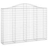 vidaXL 9 db &iacute;ves horganyzott vas gabion kos&aacute;r 200x30x140/160 cm