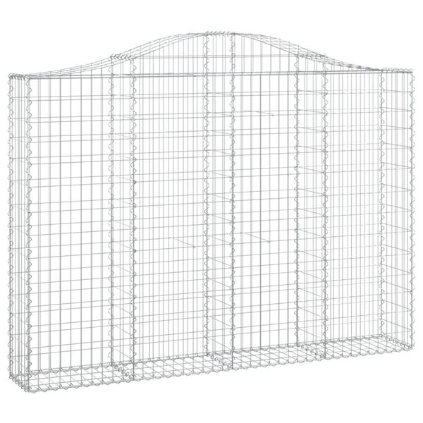 vidaXL 9 db &iacute;ves horganyzott vas gabion kos&aacute;r 200x30x140/160 cm