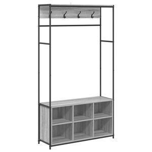 vidaXL Kab&aacute;t&aacute;llv&aacute;ny cipőpaddal Sz&uuml;rke Sonoma 100 x 32 x 180,5 cm