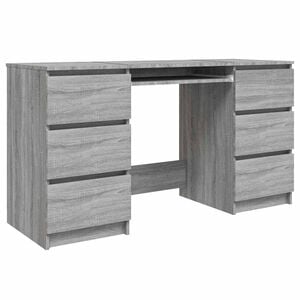 vidaXL sz&uuml;rke sonoma sz&iacute;nű szerelt fa &iacute;r&oacute;asztal 140 x 50 x 77 cm