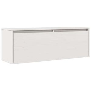vidaXL feh&eacute;r t&ouml;m&ouml;r fenyőfa faliszekr&eacute;ny 100 x 30 x 35 cm