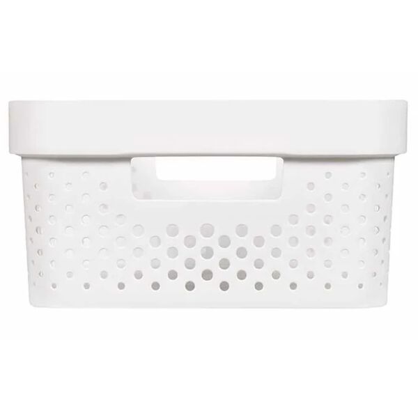 Curver Infinity 4 darabos feh&eacute;r t&aacute;rol&oacute;dobozszett fed&eacute;llel 11L + 17L