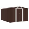 vidaXL barna f&eacute;m kerti f&eacute;szer 257 x 298 x 178 cm