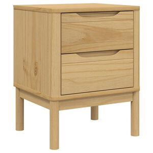 vidaXL FLORO viaszbarna t&ouml;m&ouml;r fenyőfa &eacute;jjeliszekr&eacute;ny 45 x 39 x 57 cm