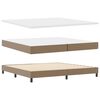 vidaXL Boxrug&oacute;s &aacute;gy matracmal Cappuccino 200 x 200 cm Műbőr