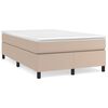 vidaXL cappuccino sz&iacute;nű műbőr rug&oacute;s &aacute;gy matraccal 120 x 200 cm