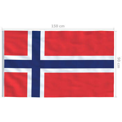 vidaXL norvég zászló alumíniumrúddal 4 m