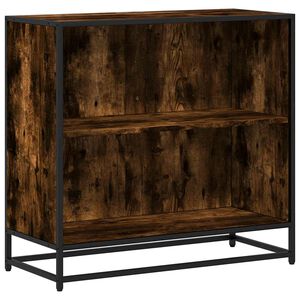 vidaXL f&uuml;st&ouml;s t&ouml;lgy sz&iacute;nű szerelt fa k&ouml;nyvszekr&eacute;ny 80,5x35x76 cm