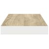 vidaXL 2 db t&ouml;lgysz&iacute;nű &eacute;s feh&eacute;r MDF lebegő fali polc 80x23,5x3,8 cm
