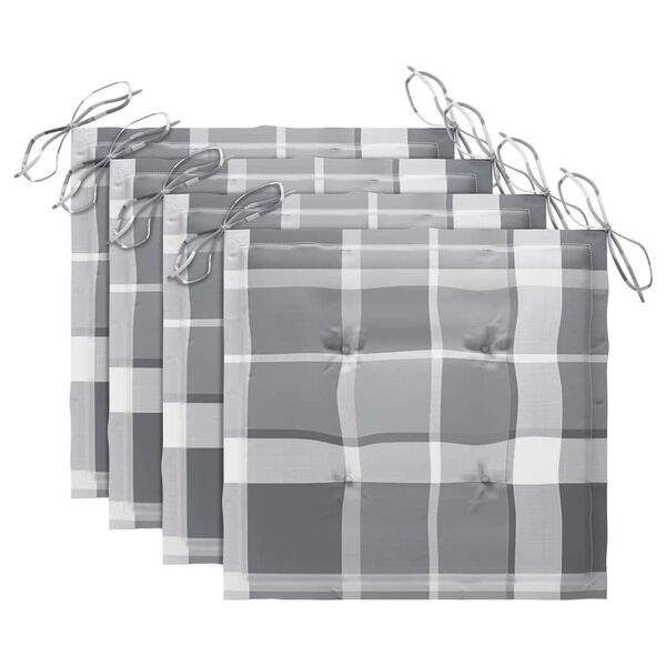 vidaXL 3 db tömör akácfa kerti étkezőszék párnával