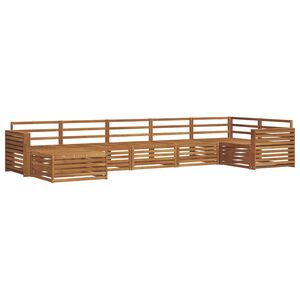 vidaXL K&uuml;lt&eacute;ri kanap&eacute; szett 7 pcs Term&eacute;szetes