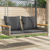 vidaXL sz&uuml;rke polyrattan hintapad p&aacute;rn&aacute;kkal 109 x 62 x 40 cm