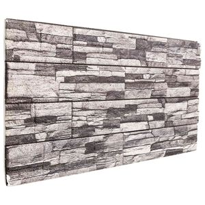 vidaXL Fali panelek 10 db 100 x 50 cm S&ouml;t&eacute;t sz&uuml;rke &eacute;s vil&aacute;gos sz&uuml;rke