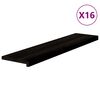 vidaXL l&eacute;pcsőfokok 16 db barna-fekete 110x25x2 cm t&ouml;m&ouml;r fa t&ouml;lgyfa