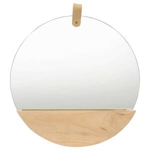 vidaXL t&ouml;m&ouml;r fenyőfa fali t&uuml;k&ouml;r 35 cm