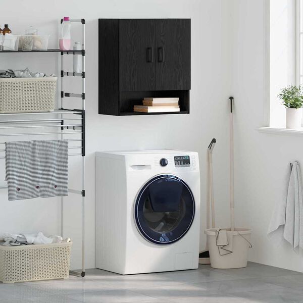 vidaXL Fali Szekr&eacute;ny Musta tammi 60 x 31 x 70 cm Faanyag