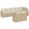 vidaXL Kerti Kanap&eacute; Szett p&aacute;rn&aacute;val 8 pcs Beige &eacute;s Feh&eacute;r polirattan