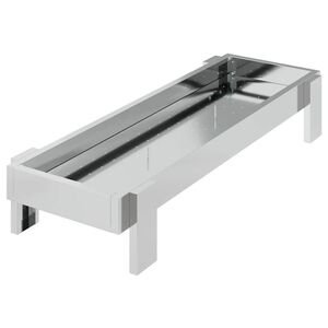 vidaXL Csirke Etető T&aacute;l Ez&uuml;st 80 x 28 x 13.5 cm Horganyzott ac&eacute;l