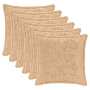 vidaXL P&aacute;rna huzat 6 db HOUTEN Kr&eacute;msz&iacute;nű 30 x 30 cm Műny&uacute;l Szőr