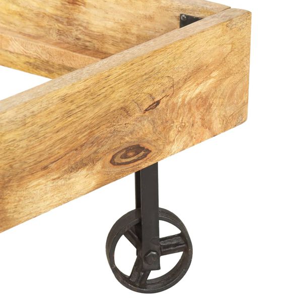 vidaXL tömör mangófa ágykeret 180 x 200 cm