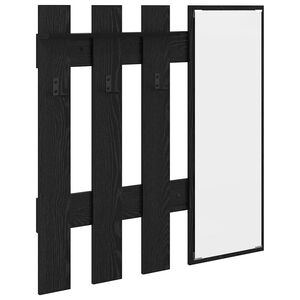 vidaXL Fali Kab&aacute;thorog Falra szerelhető Fekete t&ouml;lgy 100 x 10 x 100 cm