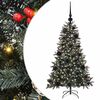 vidaXL Mű kar&aacute;csonyfa 150 LED-del Z&ouml;ld 120 cm PVC &eacute;s Műanyag &eacute;s Ac&eacute;l