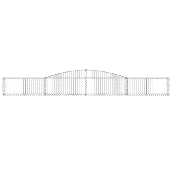 vidaXL 20 db &iacute;ves horganyzott vas gabion kos&aacute;r 400x30x40/60 cm