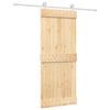 vidaXL Cs&uacute;sz&oacute; ajt&oacute; Term&eacute;szetes &eacute;s Feh&eacute;r 85 x 210 cm Szil&aacute;rd Fenyőfa