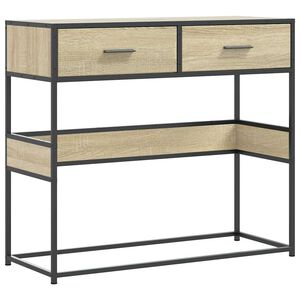 vidaXL sonoma t&ouml;lgy sz&iacute;nű szerelt fa t&aacute;lal&oacute;asztal 90x35x80 cm