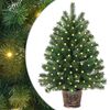 vidaXL Mű kar&aacute;csonyfa 150 LED-del &aacute;llv&aacute;nnyal Z&ouml;ld 75 cm PE &eacute;s PVC