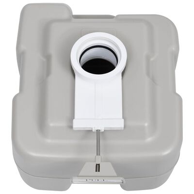 vidaXL szürke hordozható kemping WC 20+10 L