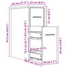 vidaXL feh&eacute;r szerelt fa keskeny f&uuml;rdőszobaszekr&eacute;ny kerekekkel
