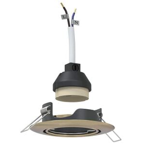 vidaXL Spotl&aacute;mpa 6 pcs Bronz 9 x 9 x 2.5 cm F&eacute;m