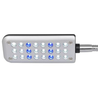 LED Akvárium Lámpa 24 LED Kék és Fehér