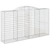 vidaXL &iacute;ves horganyzott vas gabion kos&aacute;r 300 x 50 x 160/180 cm