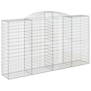 vidaXL &iacute;ves horganyzott vas gabion kos&aacute;r 300 x 50 x 160/180 cm