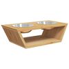 vidaXL emelt kutyat&aacute;lak bambusz &aacute;llv&aacute;nnyal 35,5 x 18 x 10,5 cm