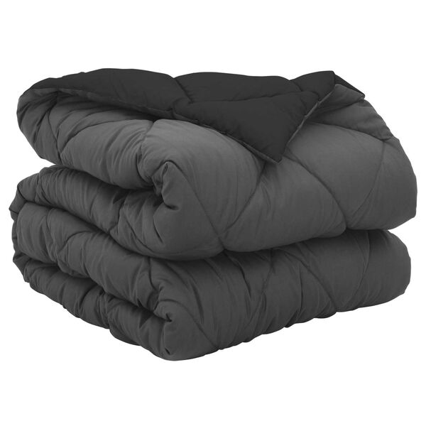 vidaXL Teljes &eacute;ves takar&oacute; Fekete &eacute;s Antracit 200 x 155 cm Mikrosz&aacute;l