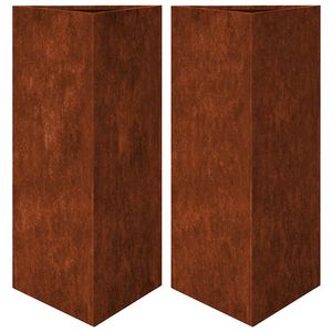 vidaXL 2 db időj&aacute;r&aacute;s&aacute;ll&oacute; ac&eacute;l h&aacute;romsz&ouml;g alak&uacute; kerti &uuml;ltető 40x34,5x75 cm