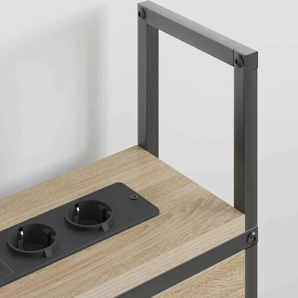 vidaXL T&aacute;rol&oacute;s Fejt&aacute;mla T&ouml;ltő &Aacute;llom&aacute;ssal sonoma t&ouml;lgy 135 cm Faanyag